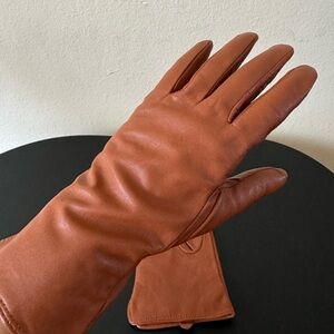 H&M Women's Leather Gloves in Rust